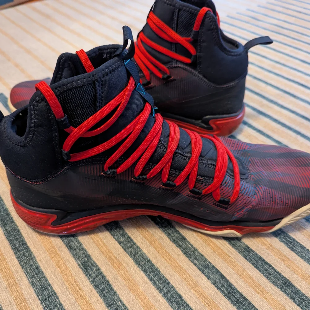 Under Armour Men's Navy and Red High-Top Sneakers - Picture 6 of 10